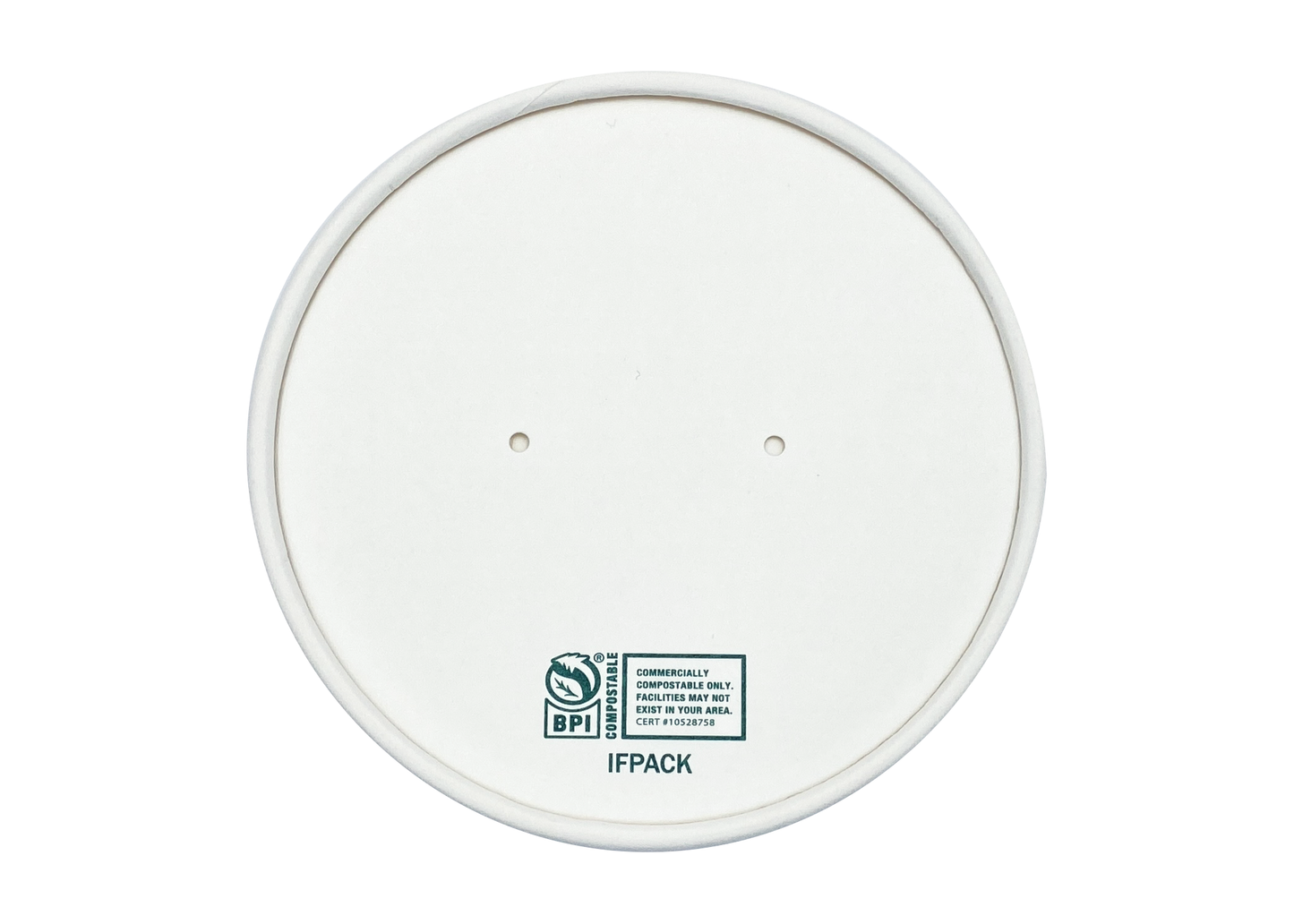 330-005-115 Compostable Paper Soup Lid fits, 12/16/32 oz. 115MM
