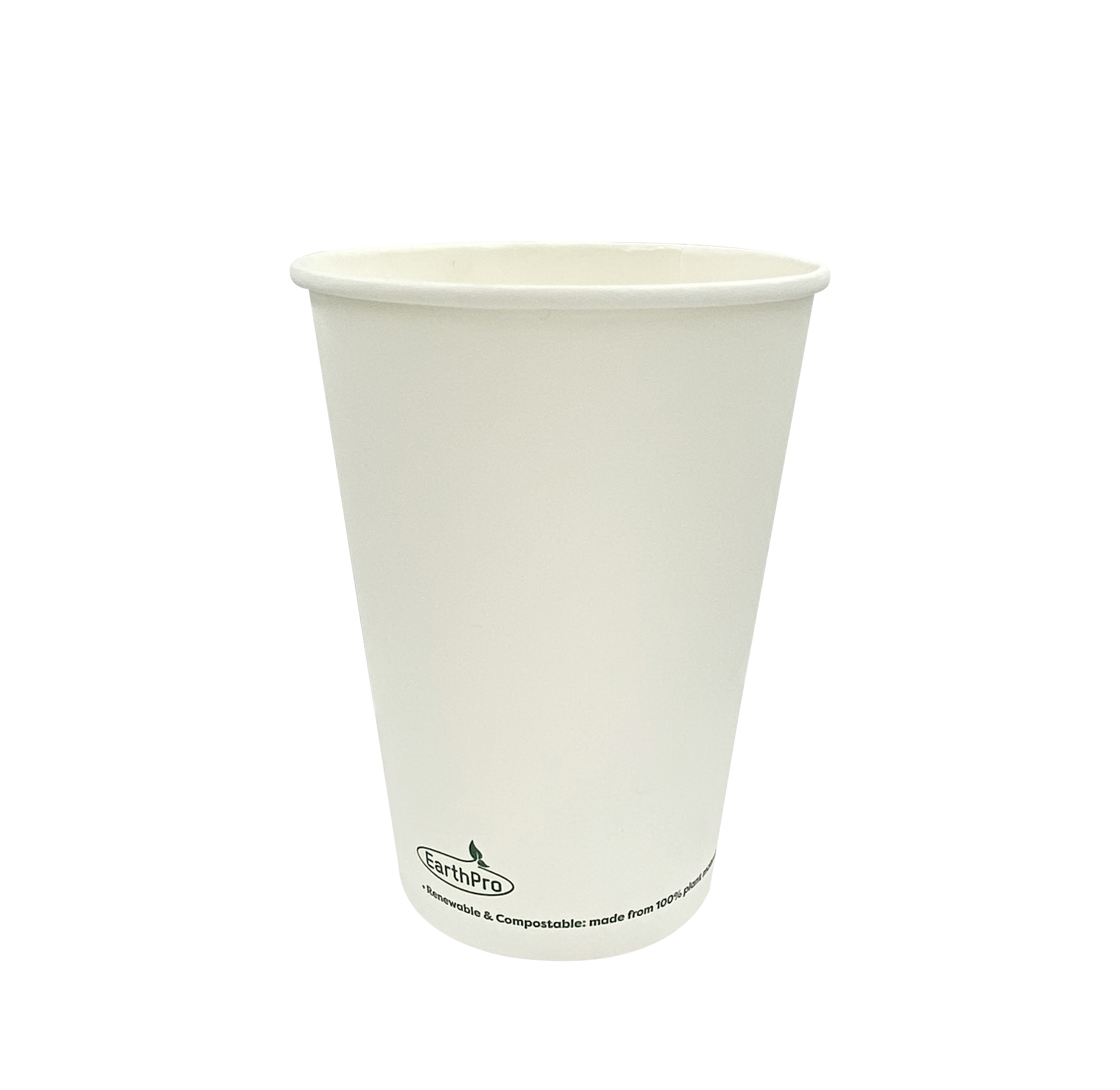 16oz Soup Cup Non-Printed Series White, ASTM D6868 Certified Compostable Cup