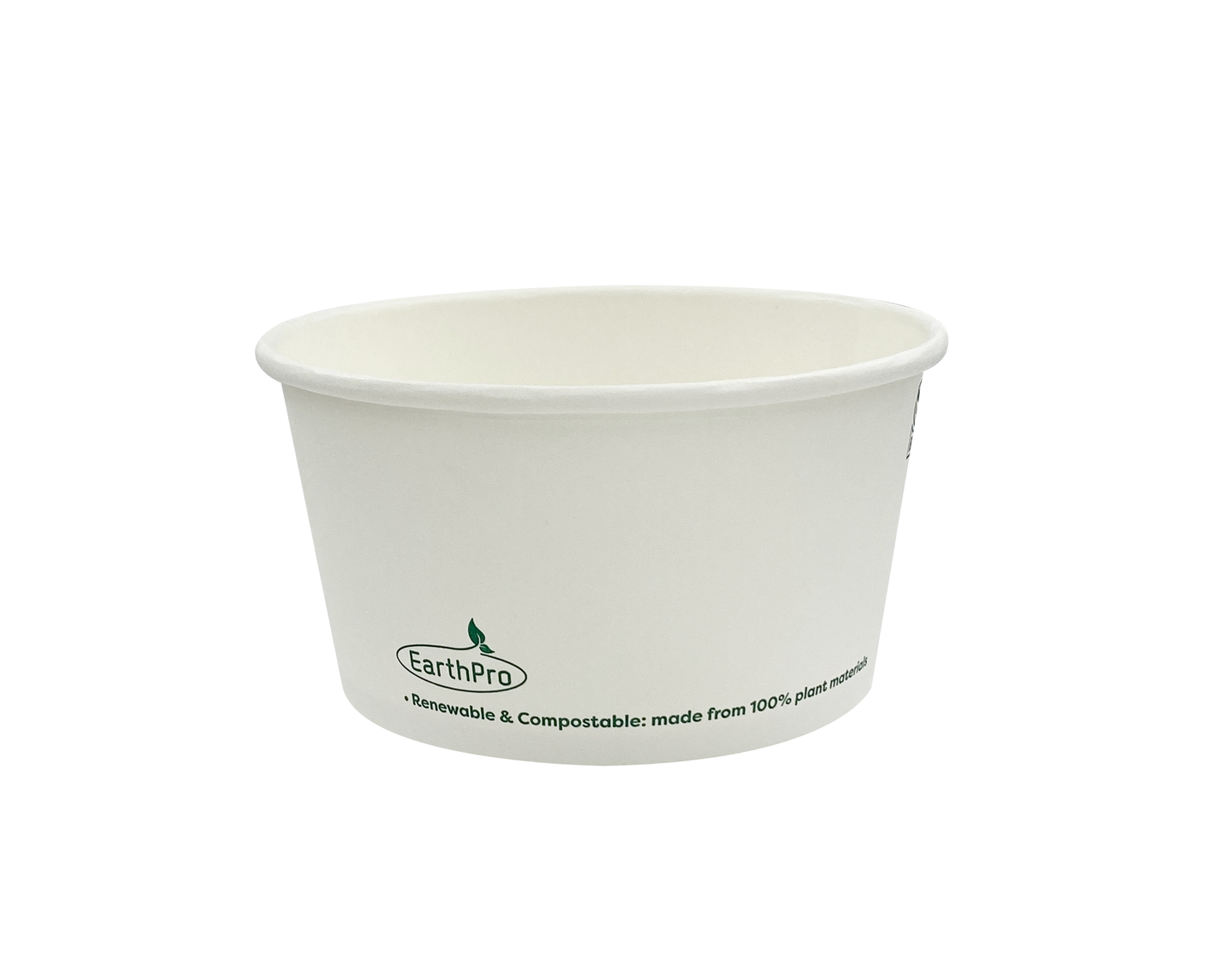 120-600-006 Soup/Food Cup EarthPro 6oz. Compostable White Paper, Stock Print
